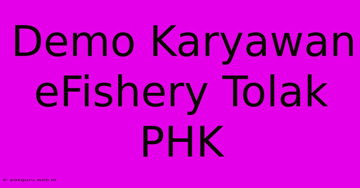 Demo Karyawan EFishery Tolak PHK