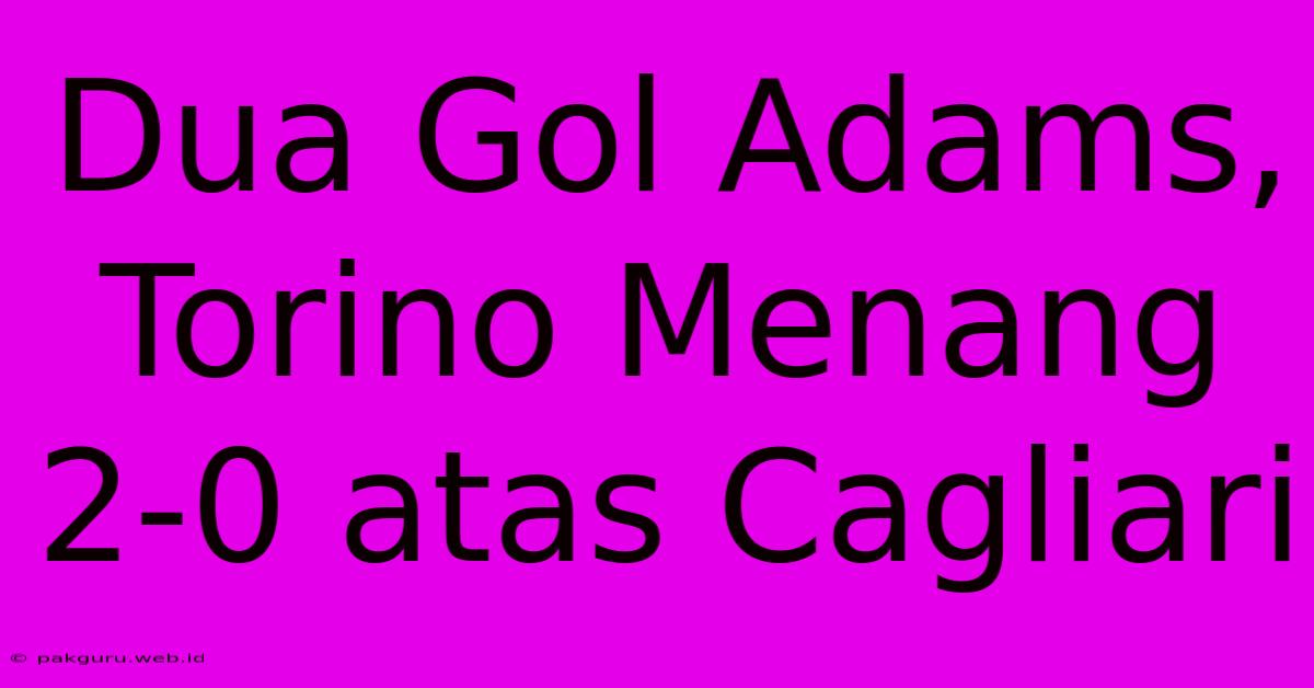 Dua Gol Adams, Torino Menang 2-0 Atas Cagliari