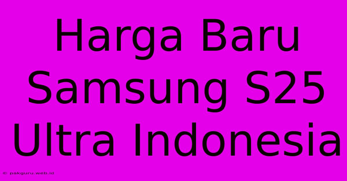 Harga Baru Samsung S25 Ultra Indonesia