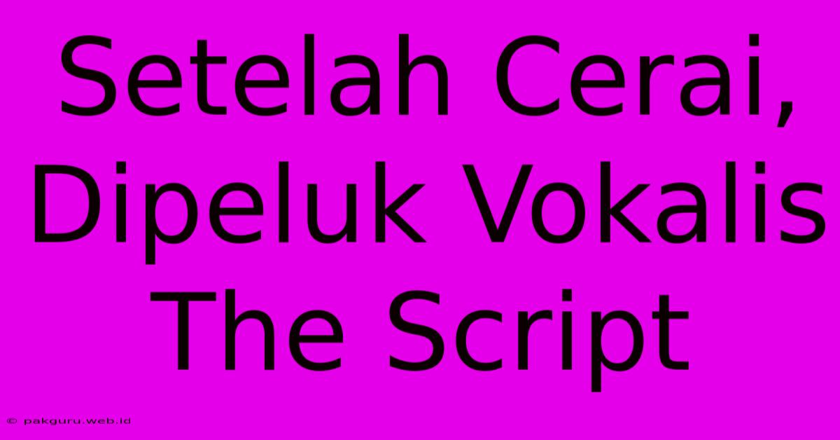 Setelah Cerai, Dipeluk Vokalis The Script